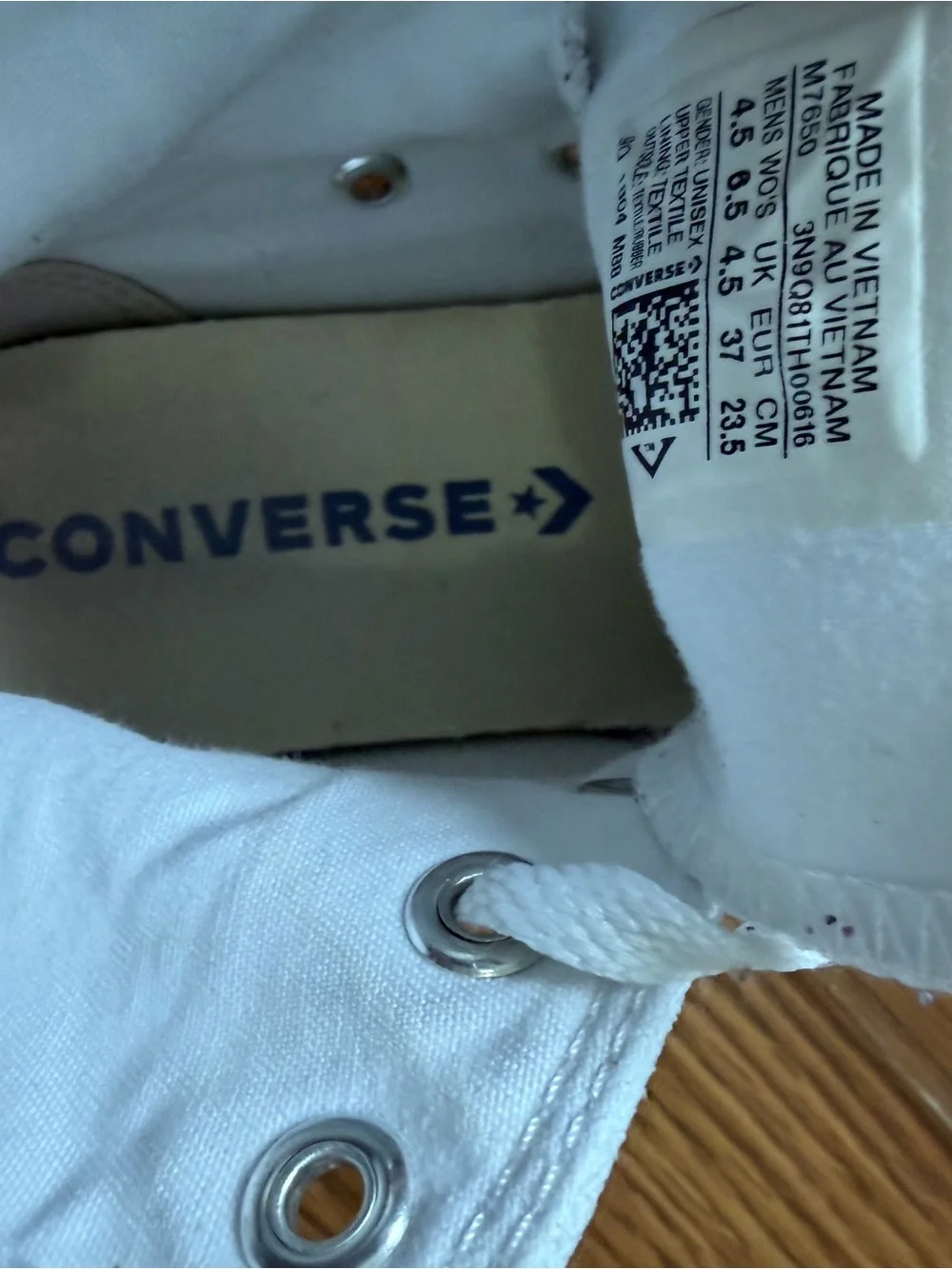 Converse Chuck Taylor All Star White High Top Sneakers M 4.5 W 6.5